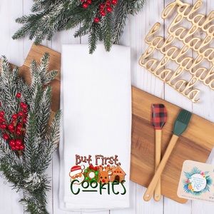 But First Cookies Waffle Weave Towel